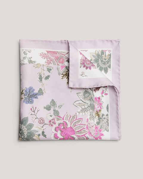 Printed Silk Floral Pocket Square